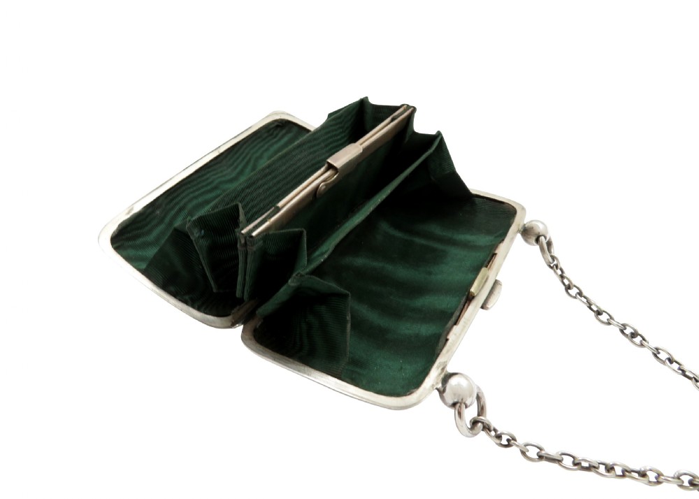 Antique Edwardian Sterling Silver Purse 1905 View VII