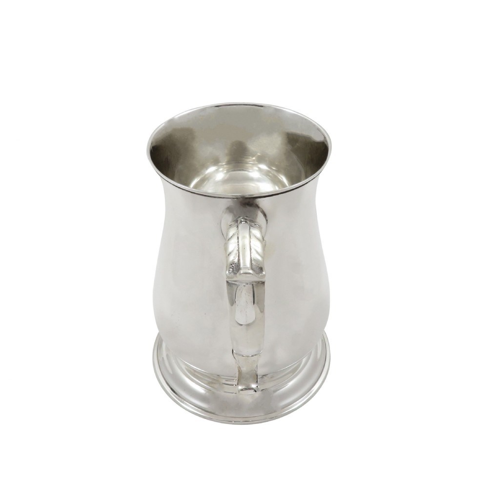 Antique Sterling Silver Pint Tankard / Mug 1966 View VI
