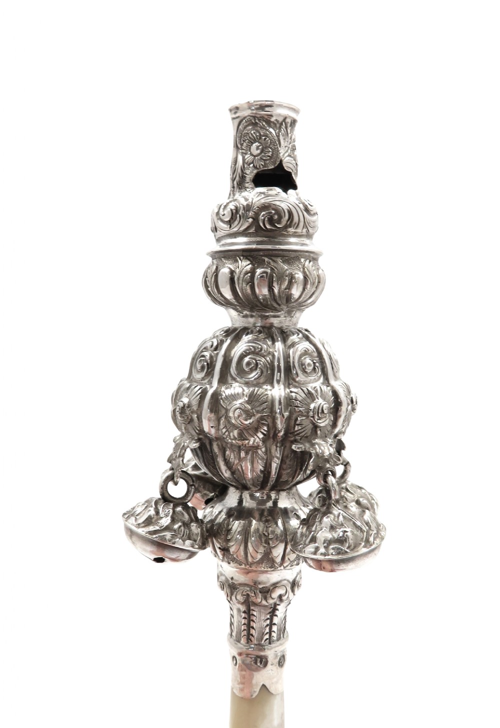 Antique William IV Sterling Silver Baby Rattle 1836 View III