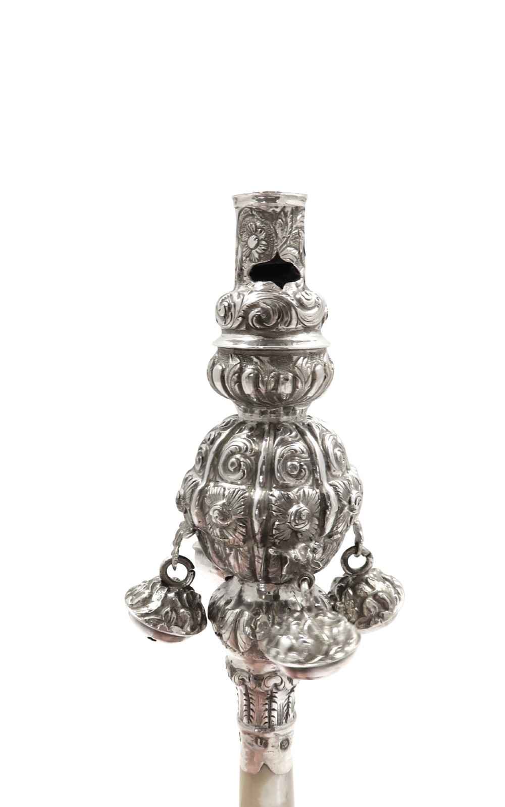 Antique William IV Sterling Silver Baby Rattle 1836 View VII