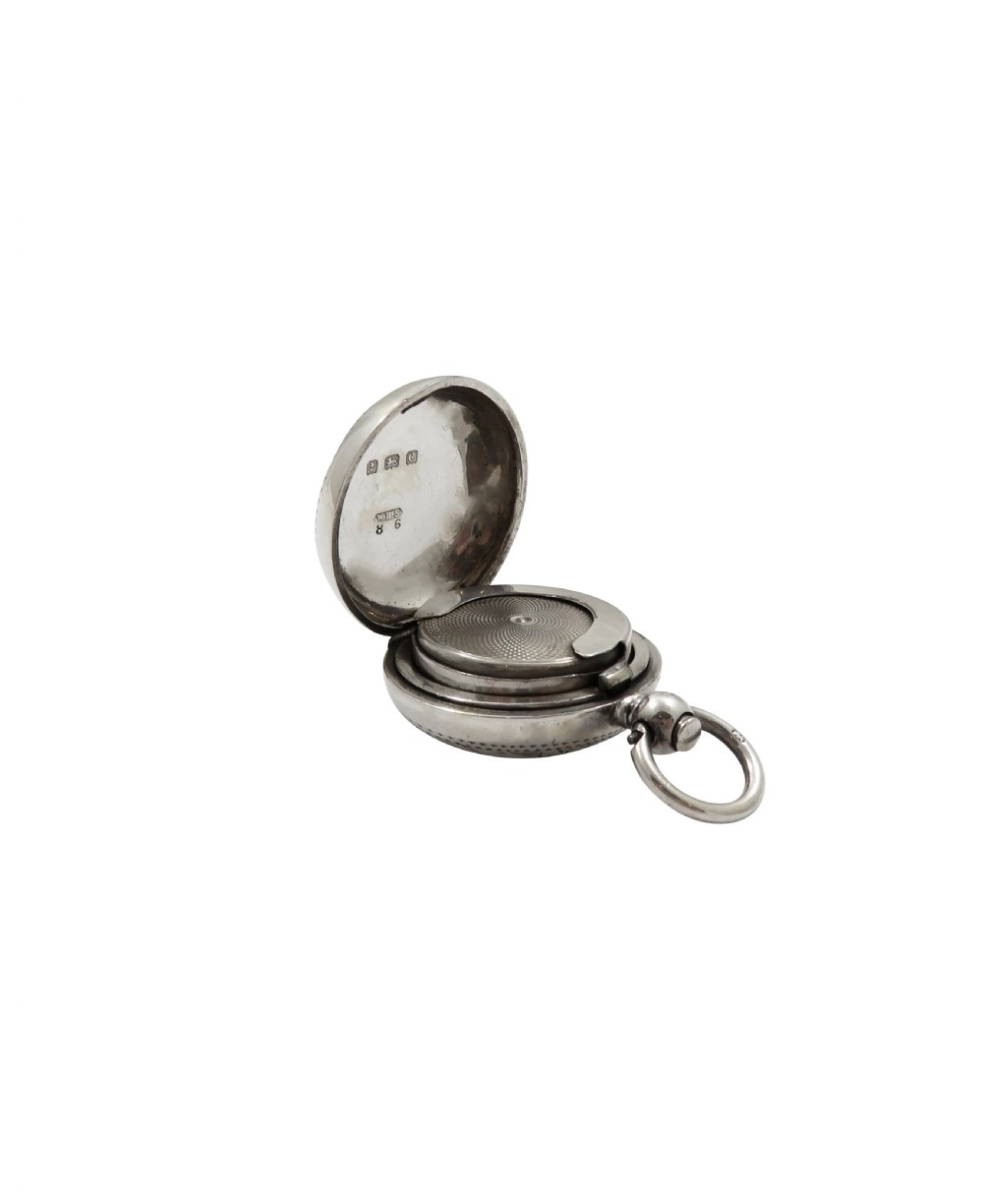 Antique Edwardian Sterling Silver Sovereign Case 1902 View VIII