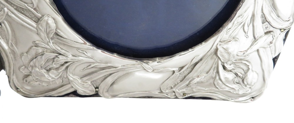 Antique Art Nouveau Sterling Silver Double Hinged Folding Photo Frame 1903 View VI