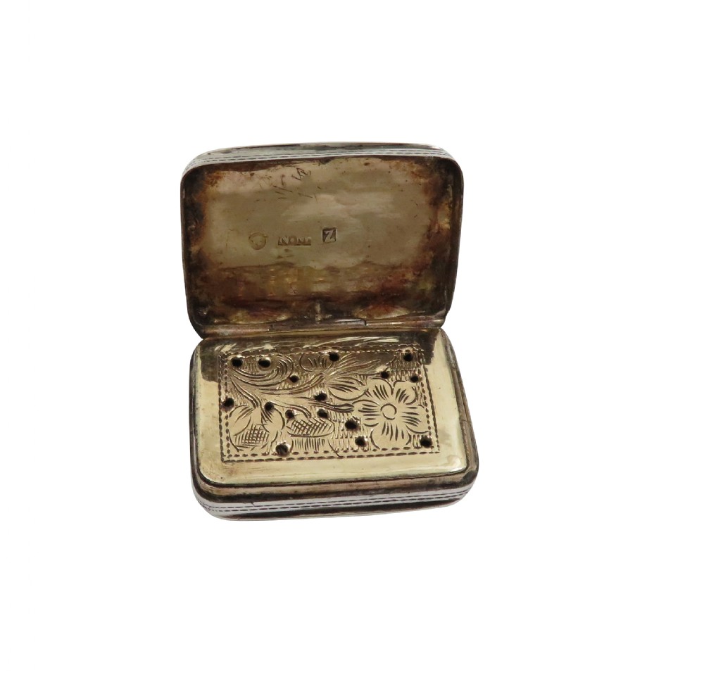Antique Victorian Sterling Silver Vinaigrette 1848 View VIII
