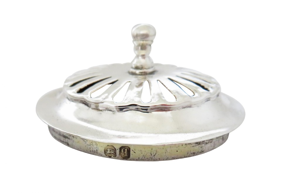 Antique William IV Sterling Silver Pounce Pot 1831 View IV