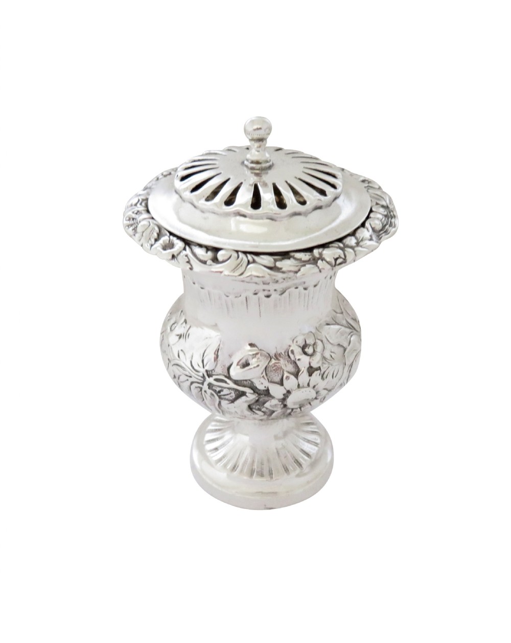 Antique William IV Sterling Silver Pounce Pot 1831 View IX
