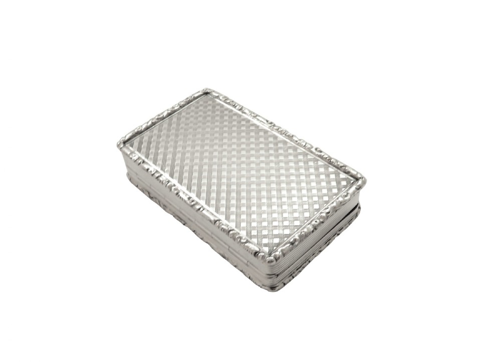 Antique Early Victorian Sterling Silver Snuff Box 1843 View IV