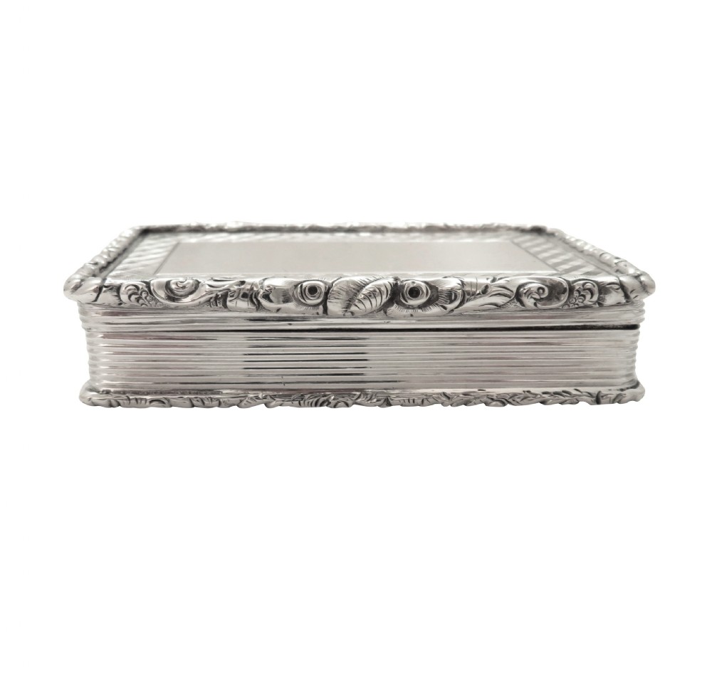 Antique Early Victorian Sterling Silver Snuff Box 1843 View V