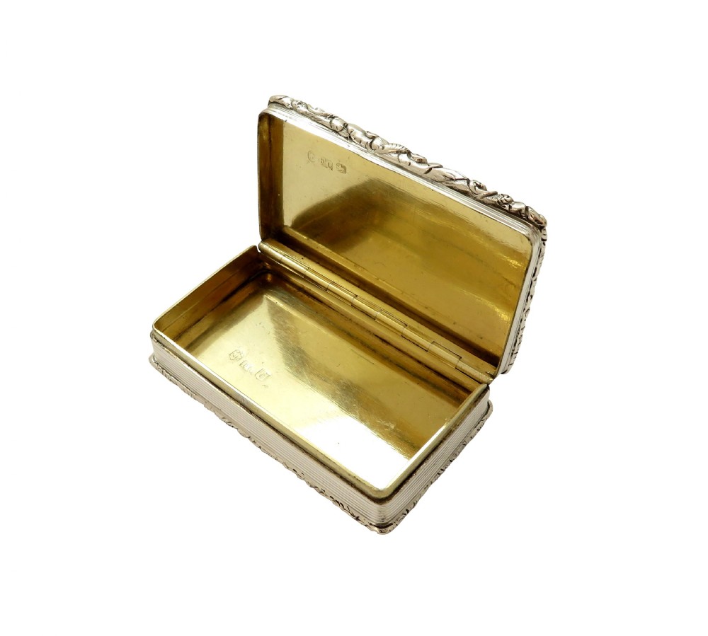Antique Early Victorian Sterling Silver Snuff Box 1843 View VI