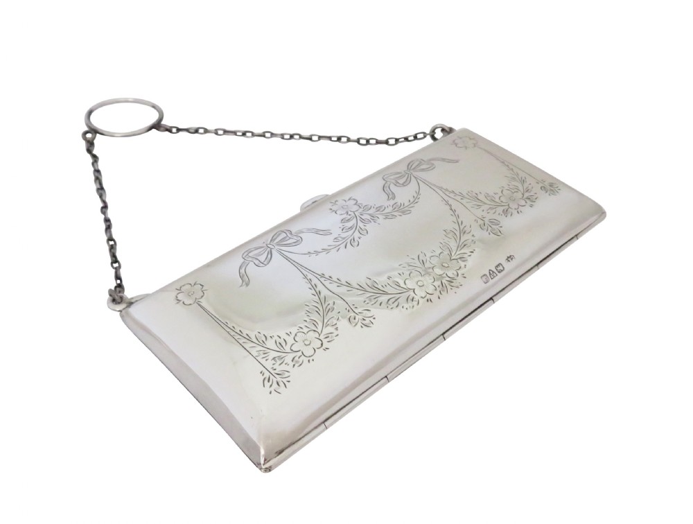Antique George V Sterling Silver Purse 1919 View VI