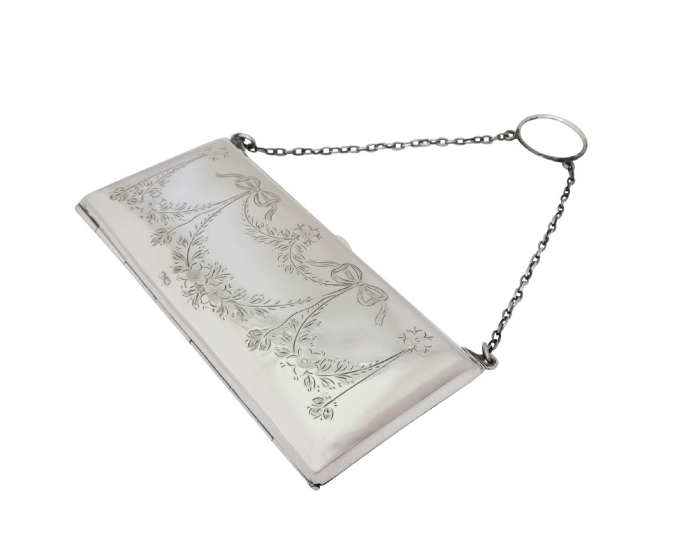 Antique George V Sterling Silver Purse 1919 View VIII