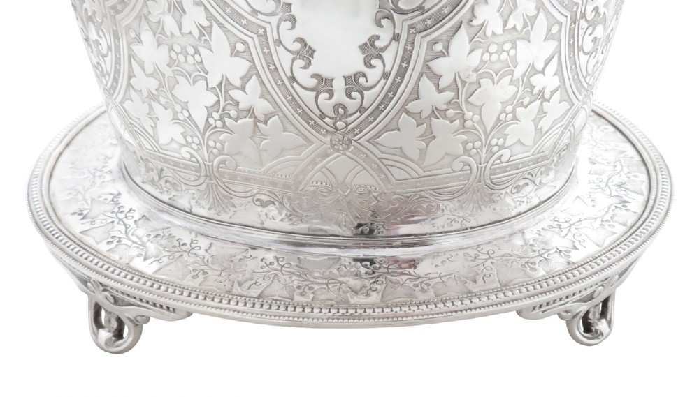 Antique Victorian Silver Plated Biscuit Barrel / Caddy c1880 View III