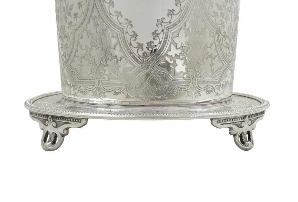 Antique Victorian Silver Plated Biscuit Barrel / Caddy c1880 View VI
