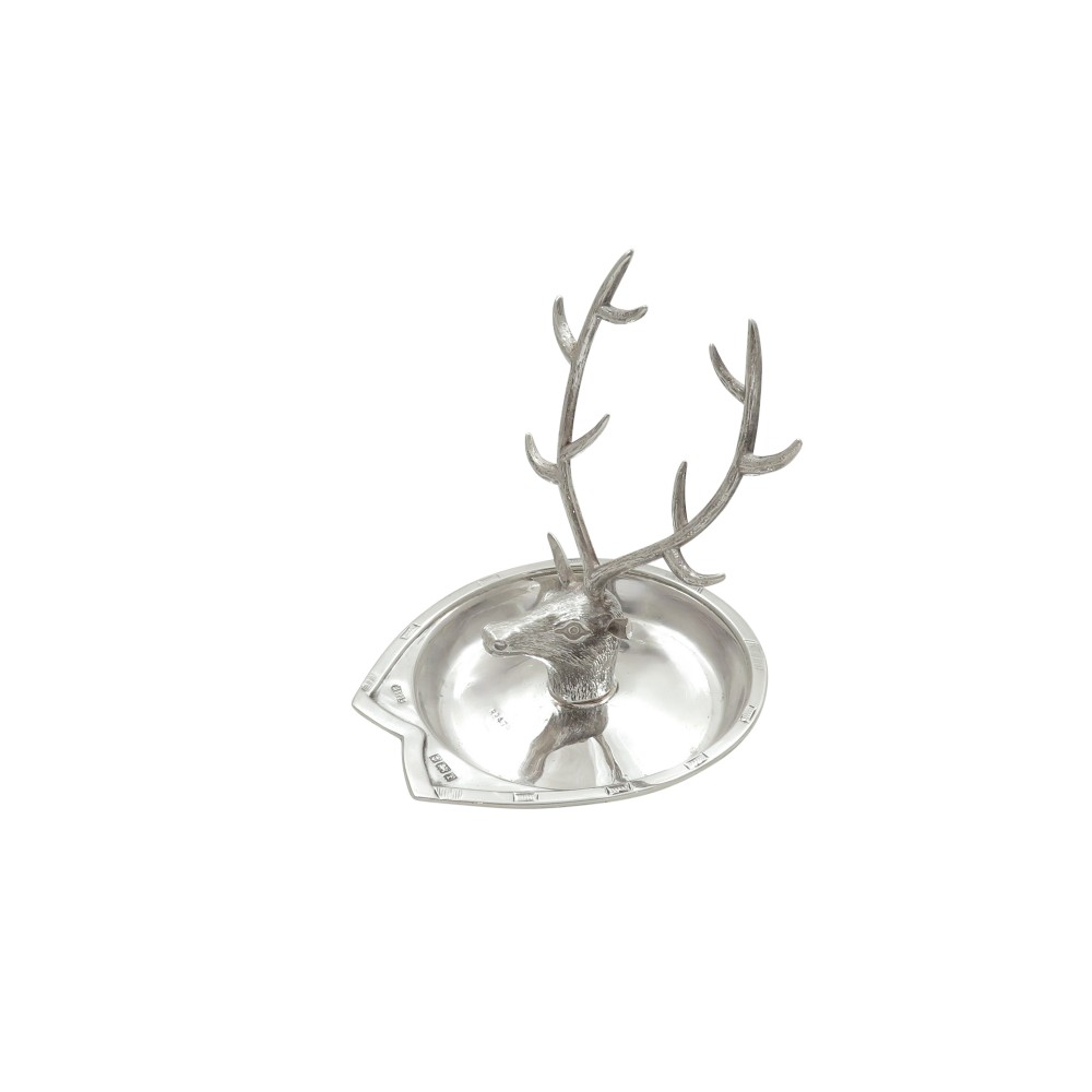 Antique Edwardian Sterling Silver 'Stag' Ring Tree 1905