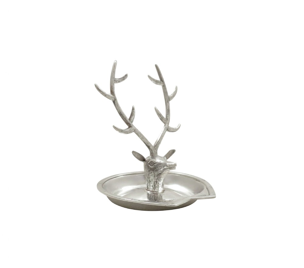 Antique Edwardian Sterling Silver 'Stag' Ring Tree 1905 View V