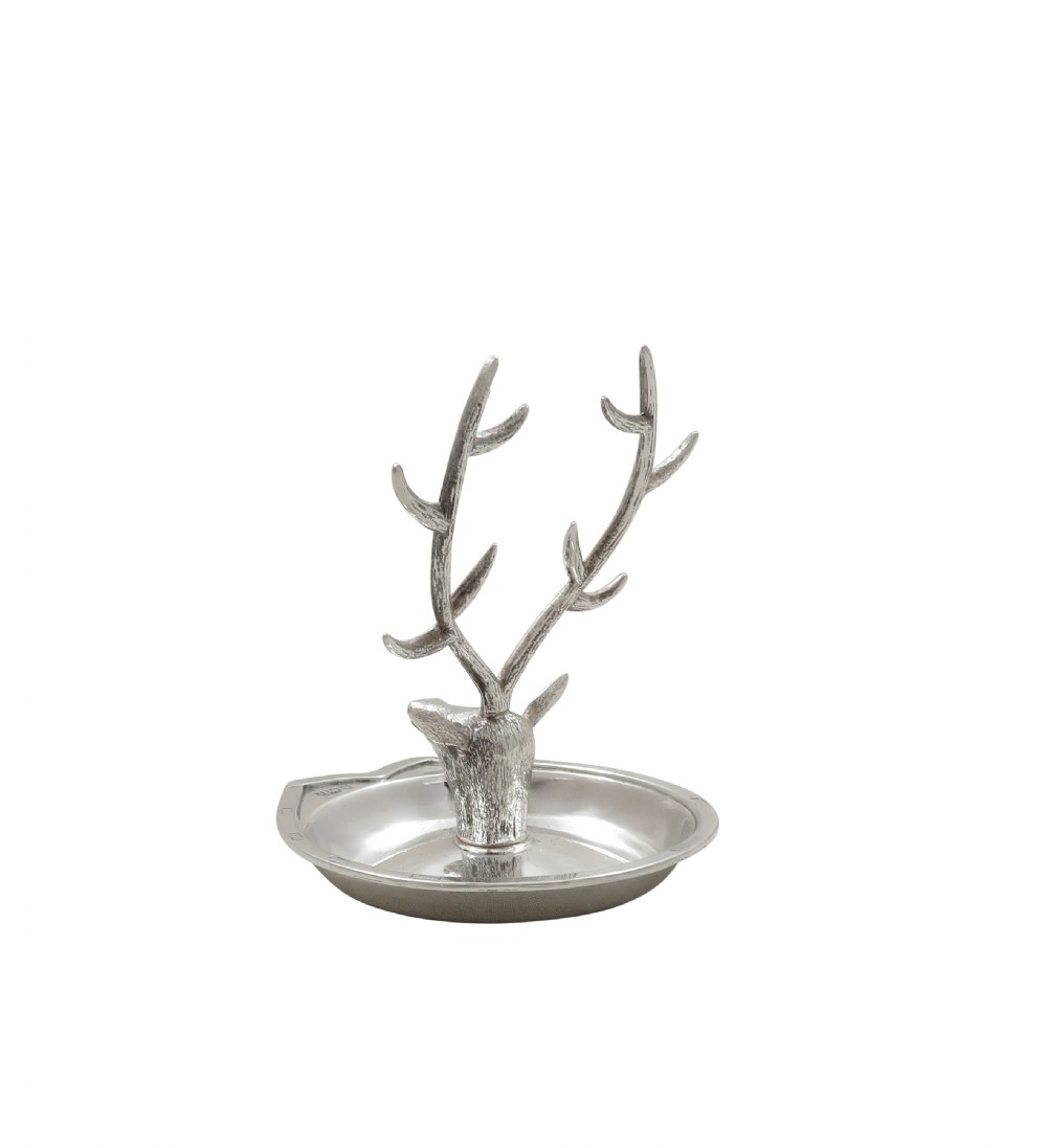 Antique Edwardian Sterling Silver 'Stag' Ring Tree 1905 View IX