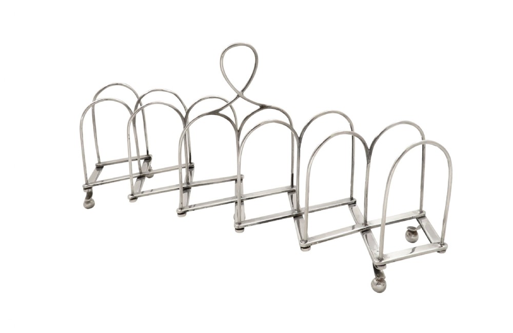 Expanding Sterling Silver Toast Rack  View V