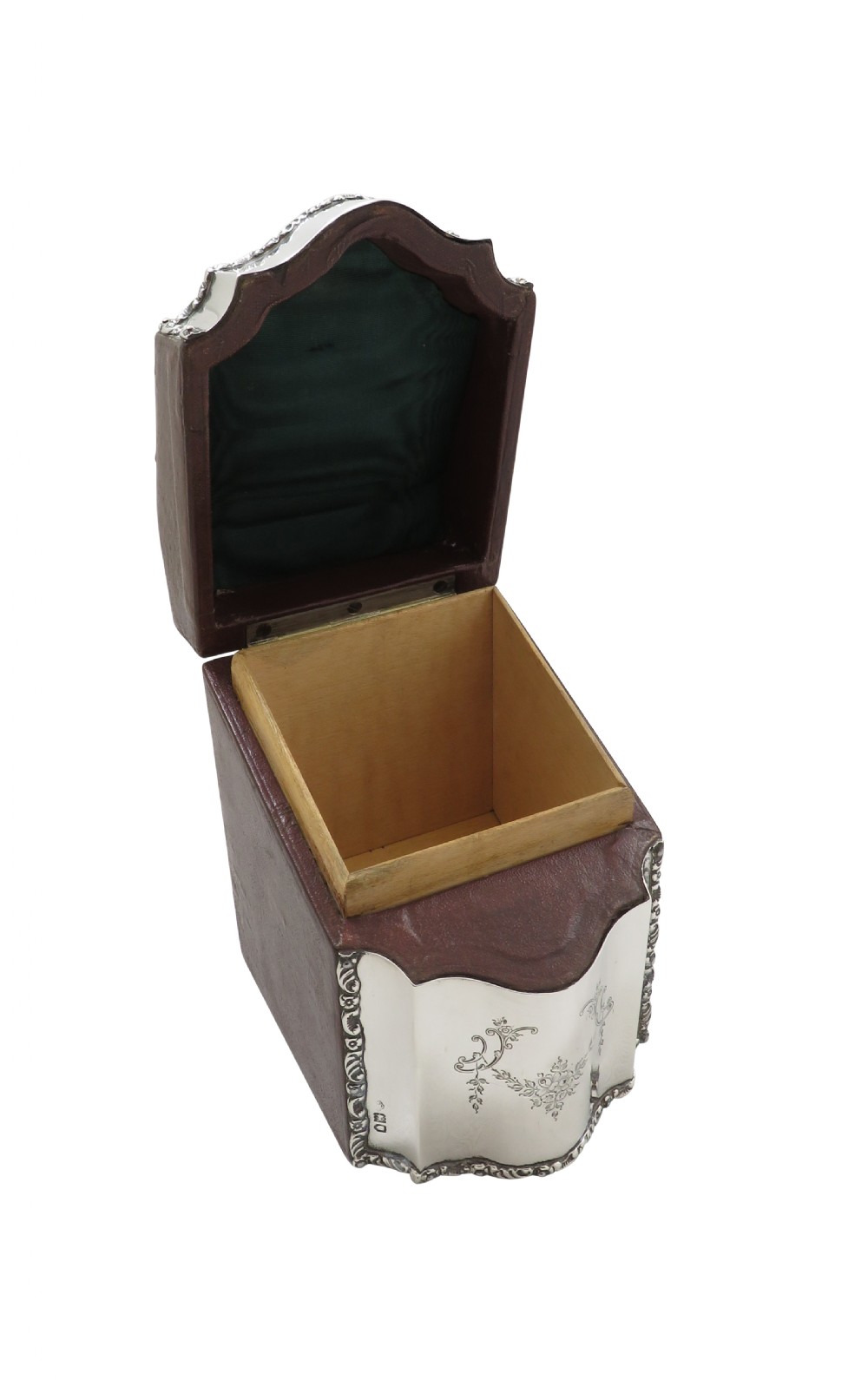 Antique Edwardian Sterling Silver Desk Tidy / Stationary Box 1905 View IV