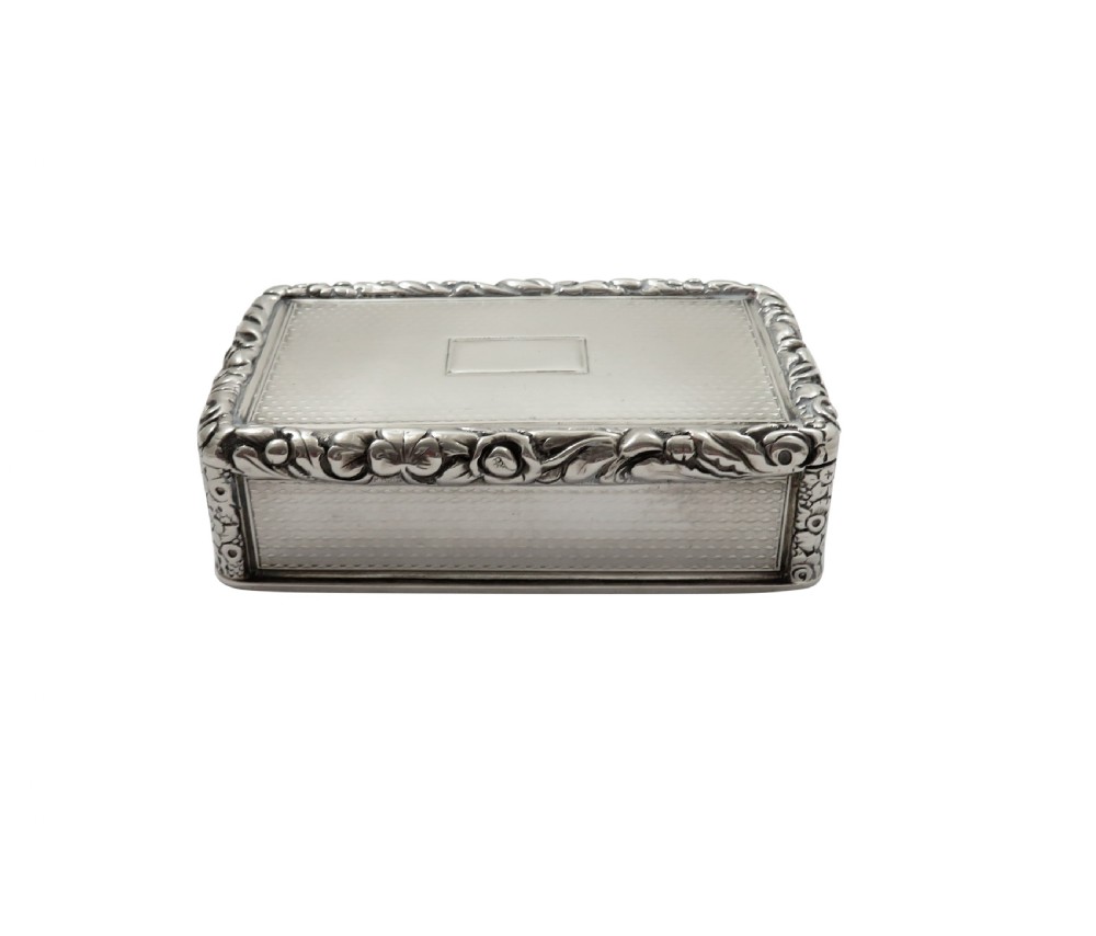 Antique Georgian Sterling Silver Snuff Box 1826 View VIII