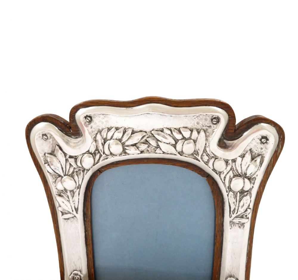 Antique Art Nouveau Sterling Silver 'Rabbits' Photo Frame 1904 View VI