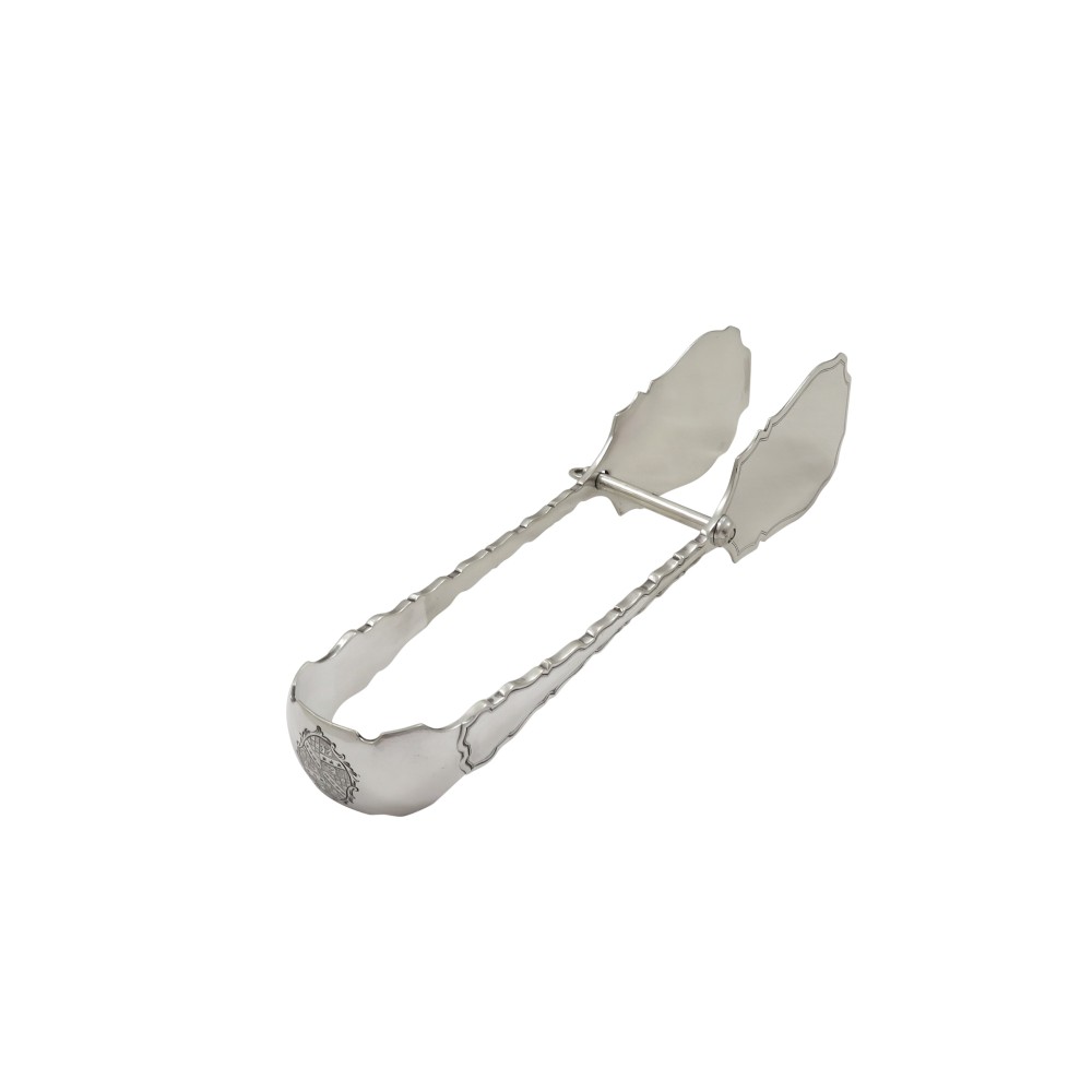 Pair of Antique George V Sterling Silver Cake Serving Tongs 1912
