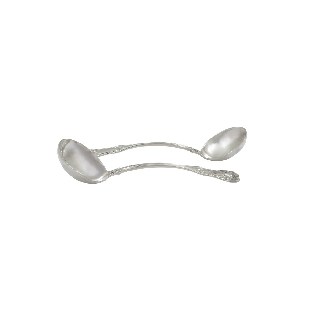 Pair of Antique Georgian Scottish Sterling Silver Sauce Ladles - Glasgow 1823