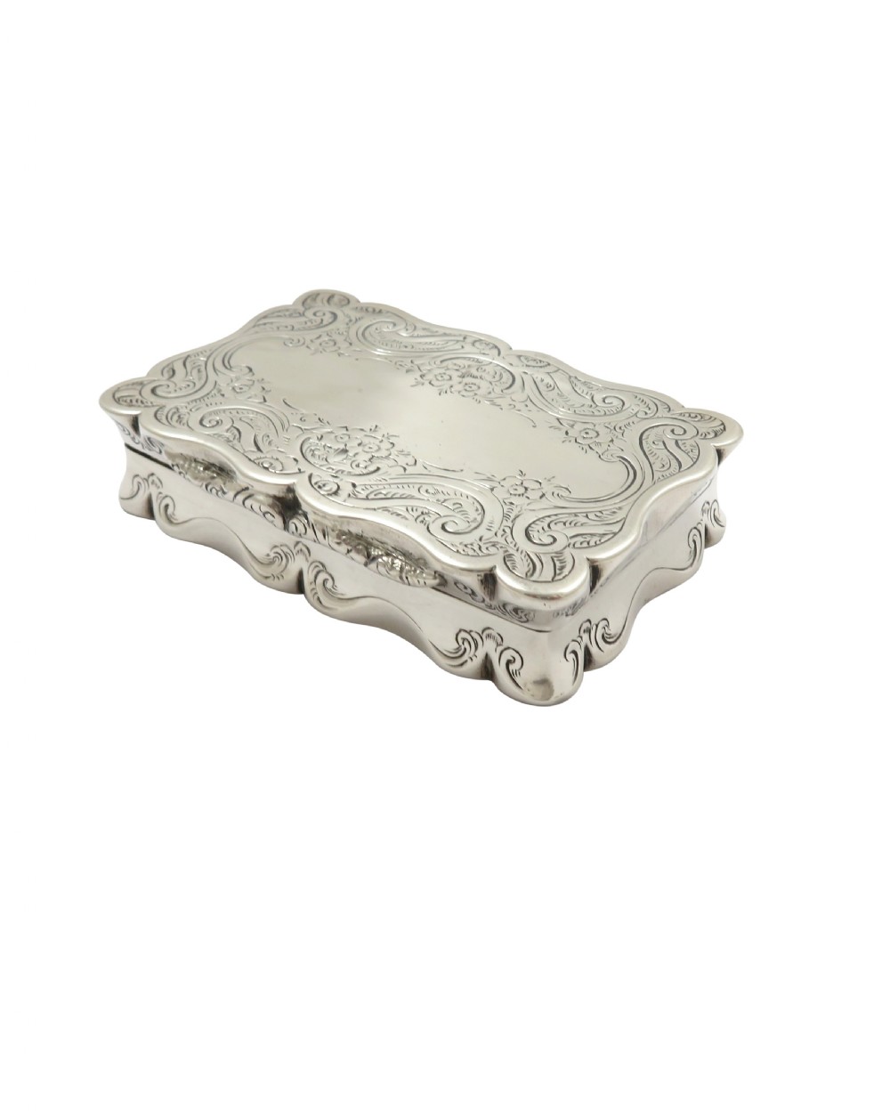 Antique Victorian Sterling Silver Snuff Box 1862 View IX