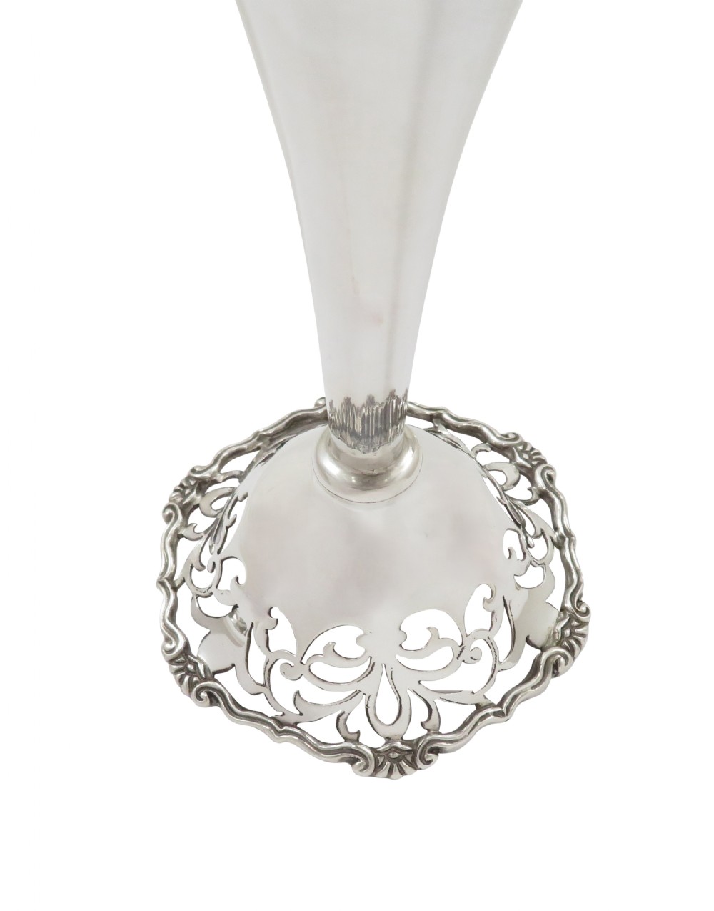 Pair of Antique George V Sterling Silver Pierced 6
