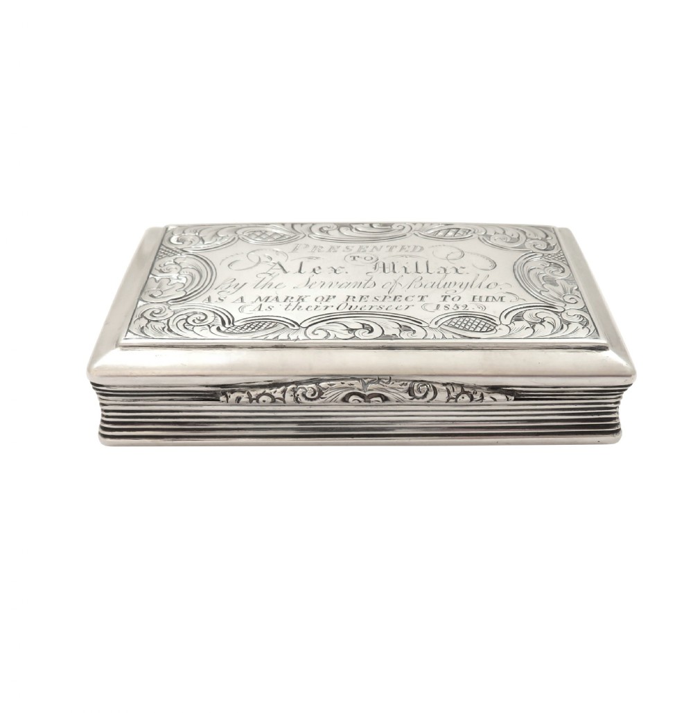 Antique Victorian Sterling Silver Snuff Box 1846 - Balwyllo, Angus View IV