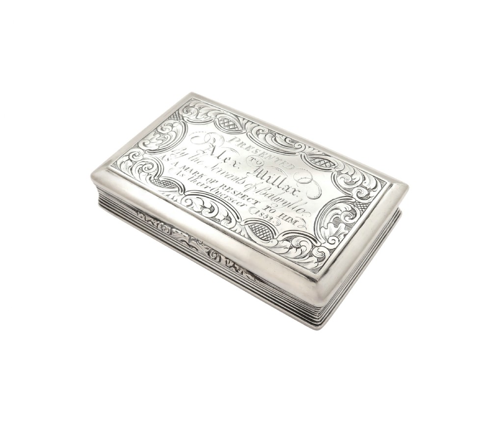 Antique Victorian Sterling Silver Snuff Box 1846 - Balwyllo, Angus View VII