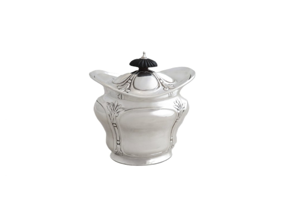 Antique Art Nouveau Sterling Silver Tea Caddy 1905 View VIII