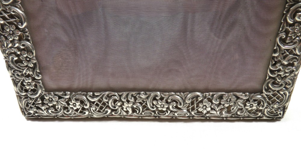 Antique Victorian Sterling Silver Landscape Photo Frame 1897 View VII