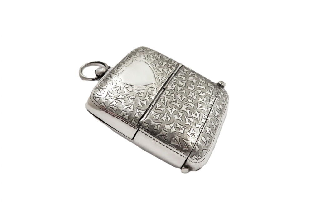 Antique Edwardian Sterling Silver Combination Vesta Sovereign Case 1910 View VIII