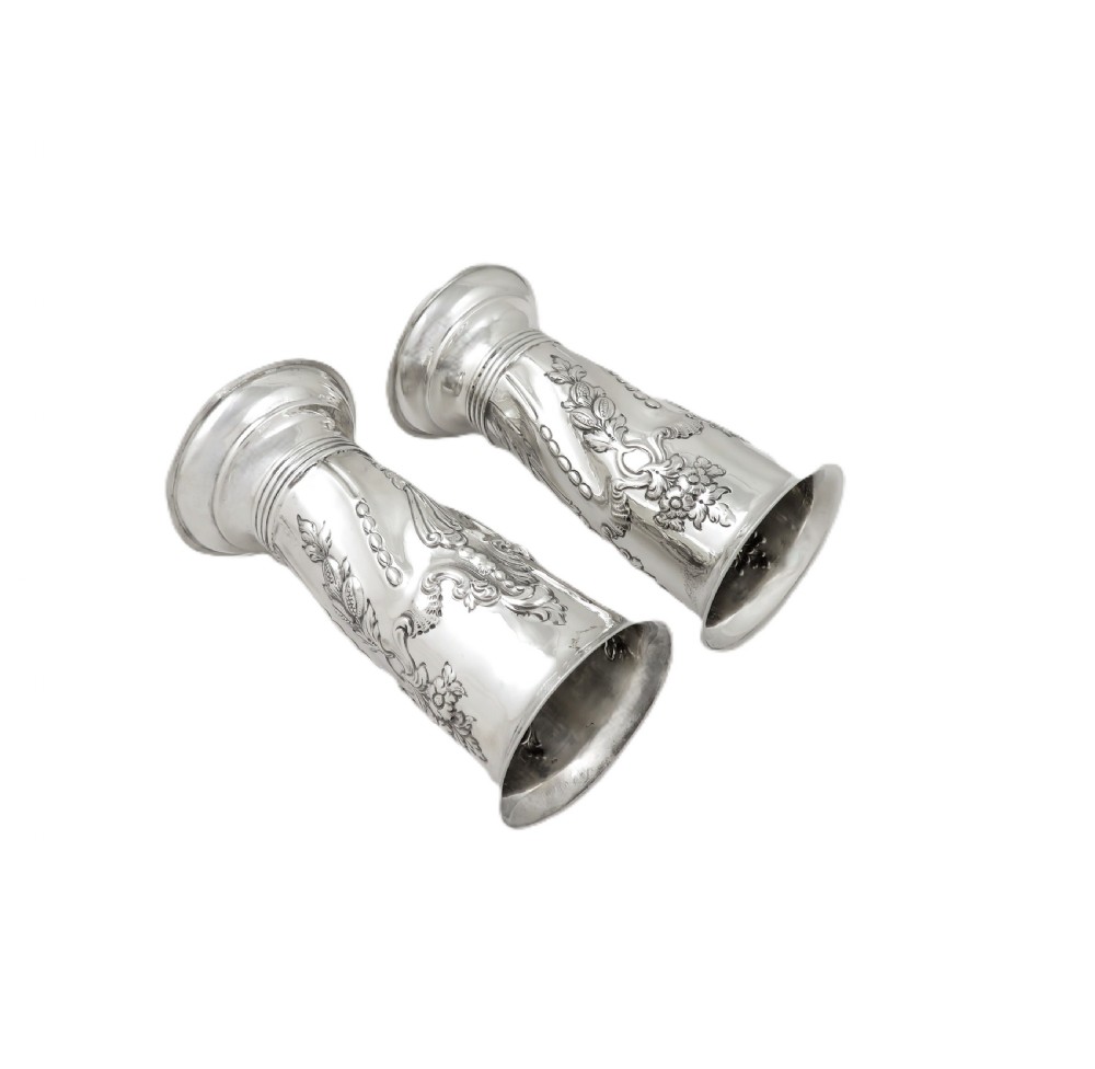Pair of Antique Victorian Sterling Silver 6