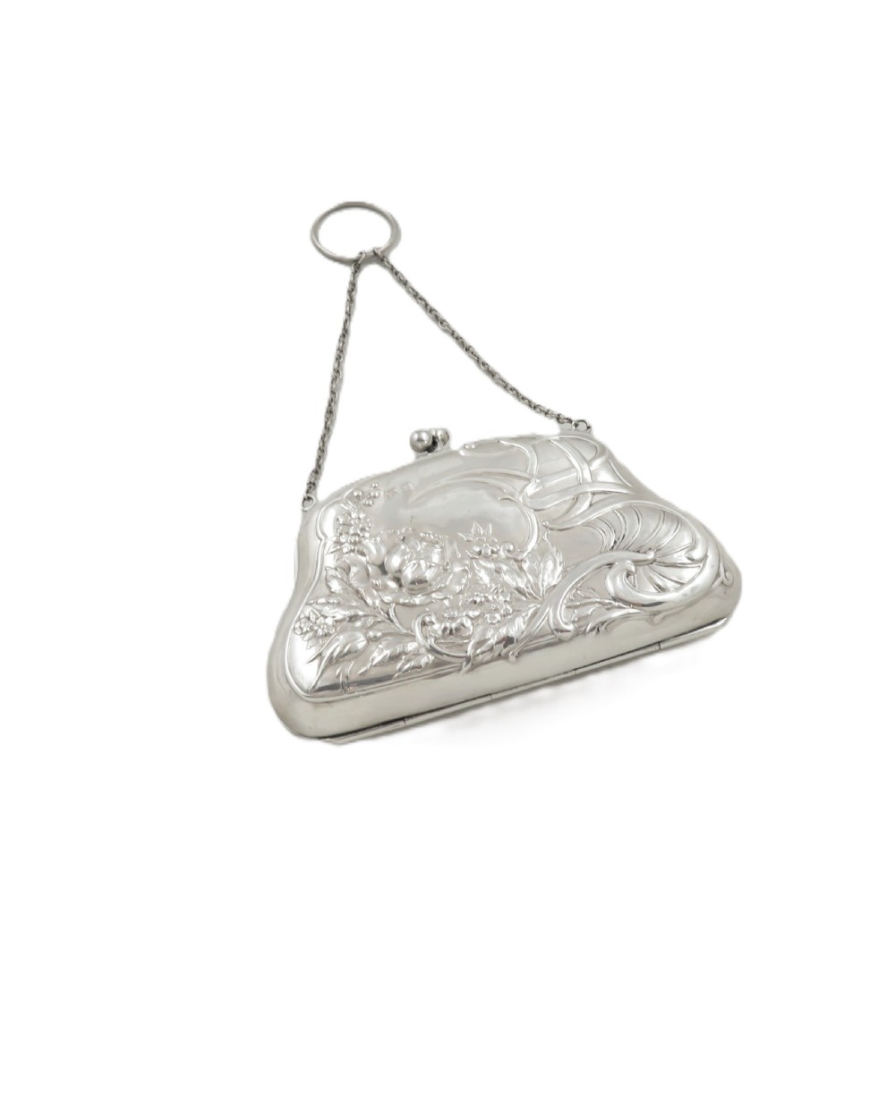 Antique Art Nouveau Sterling Silver Purse 1910 View VIII