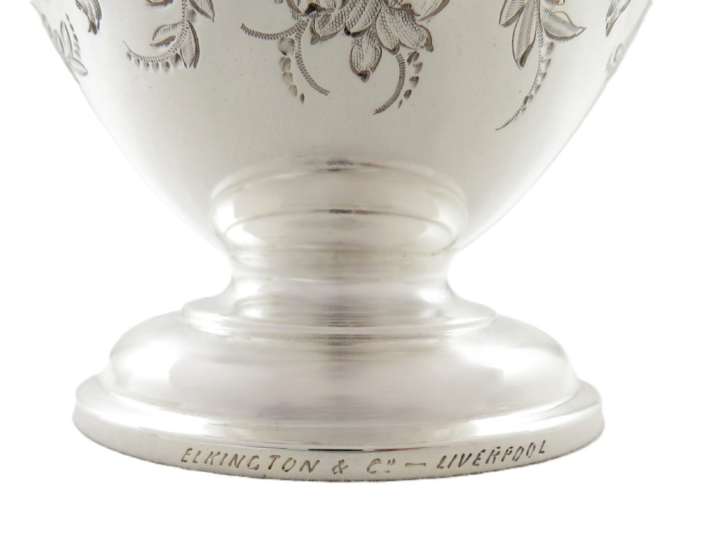 Antique Victorian Sterling Silver 'Birds' Christening Mug in Case View VI