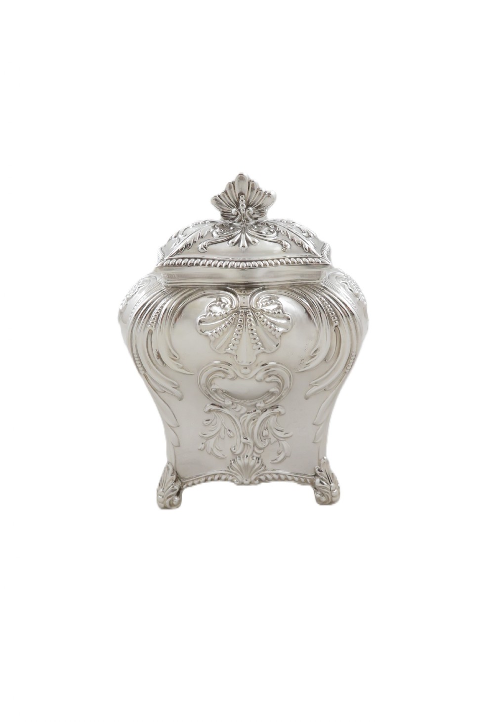Antique Victorian Sterling Silver Caddy 1898 View V