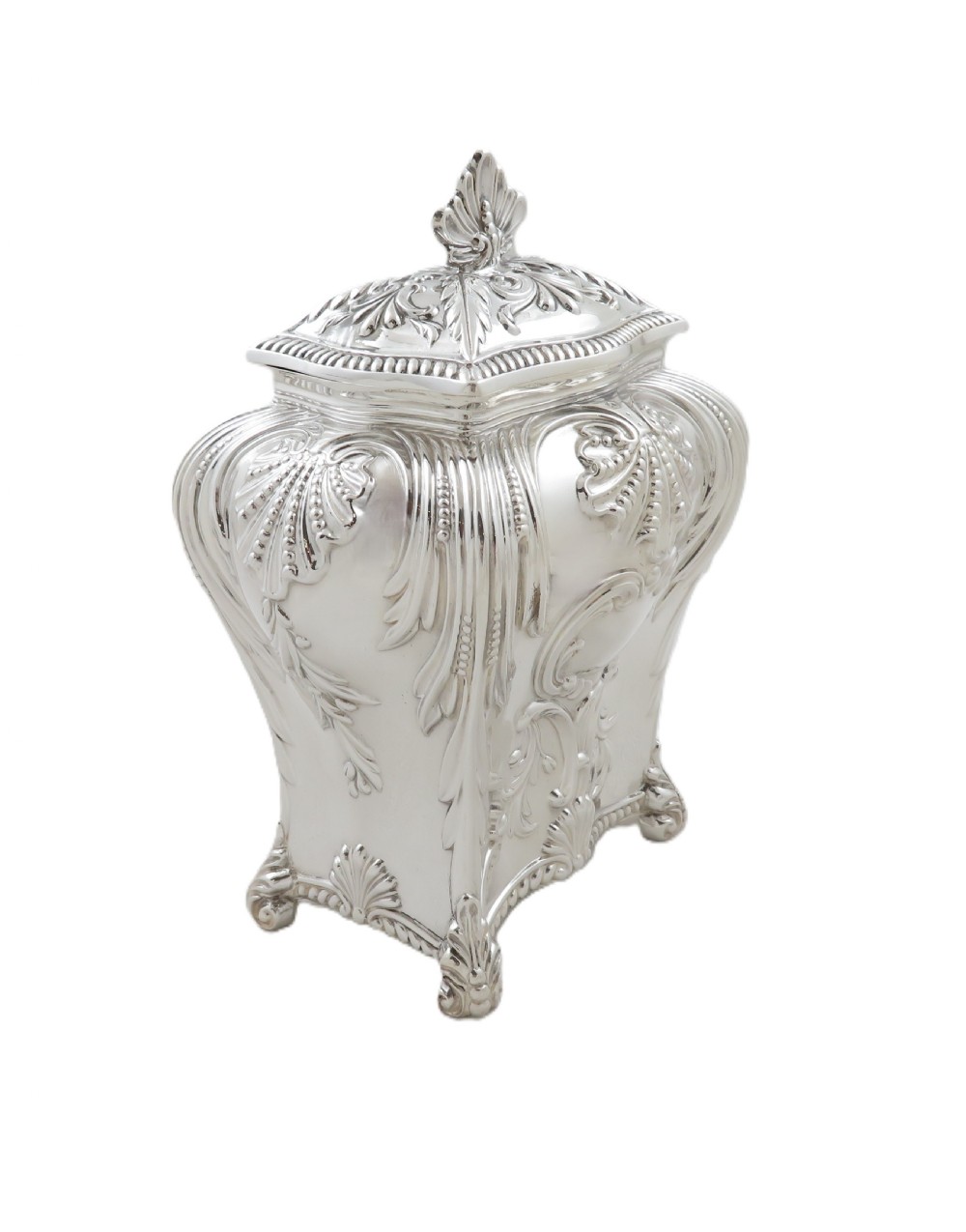 Antique Victorian Sterling Silver Caddy 1898 View VII