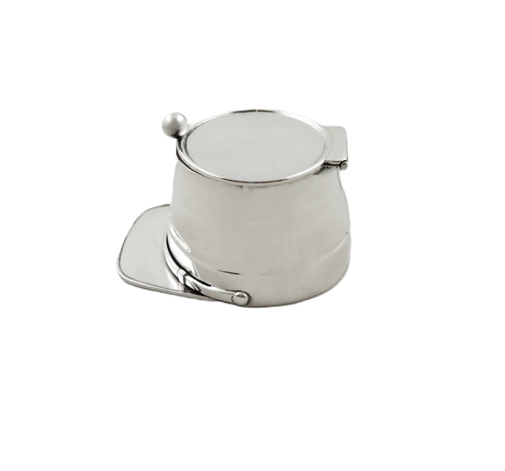 Antique Sterling Silver Novelty Hat / Cap Trinket Box 1914 View VII