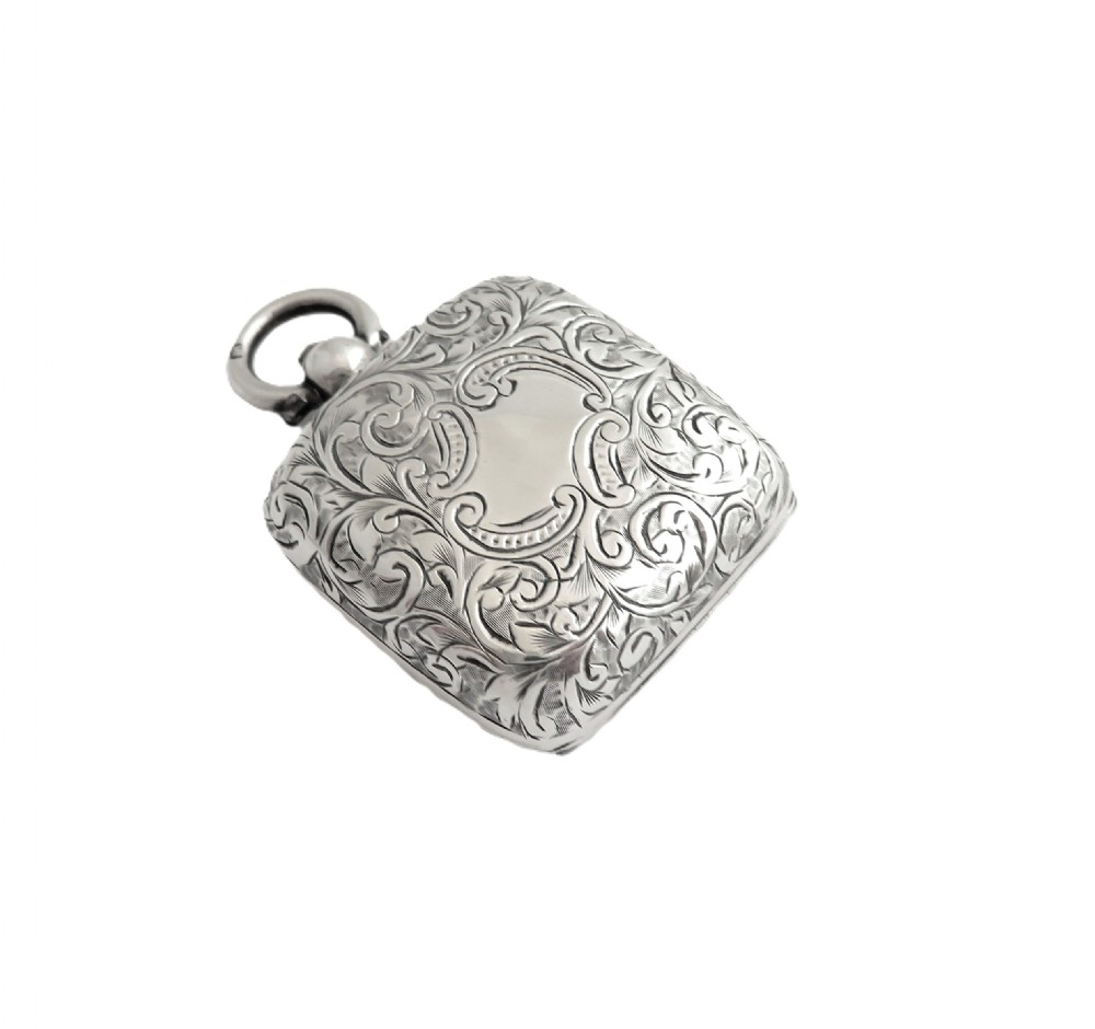 Antique Edwardian Sterling Silver Sovereign Case 1905 View X