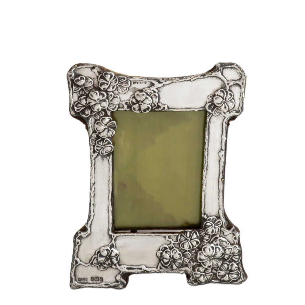 Antique Art Nouveau Sterling Silver Photo Frame 1903