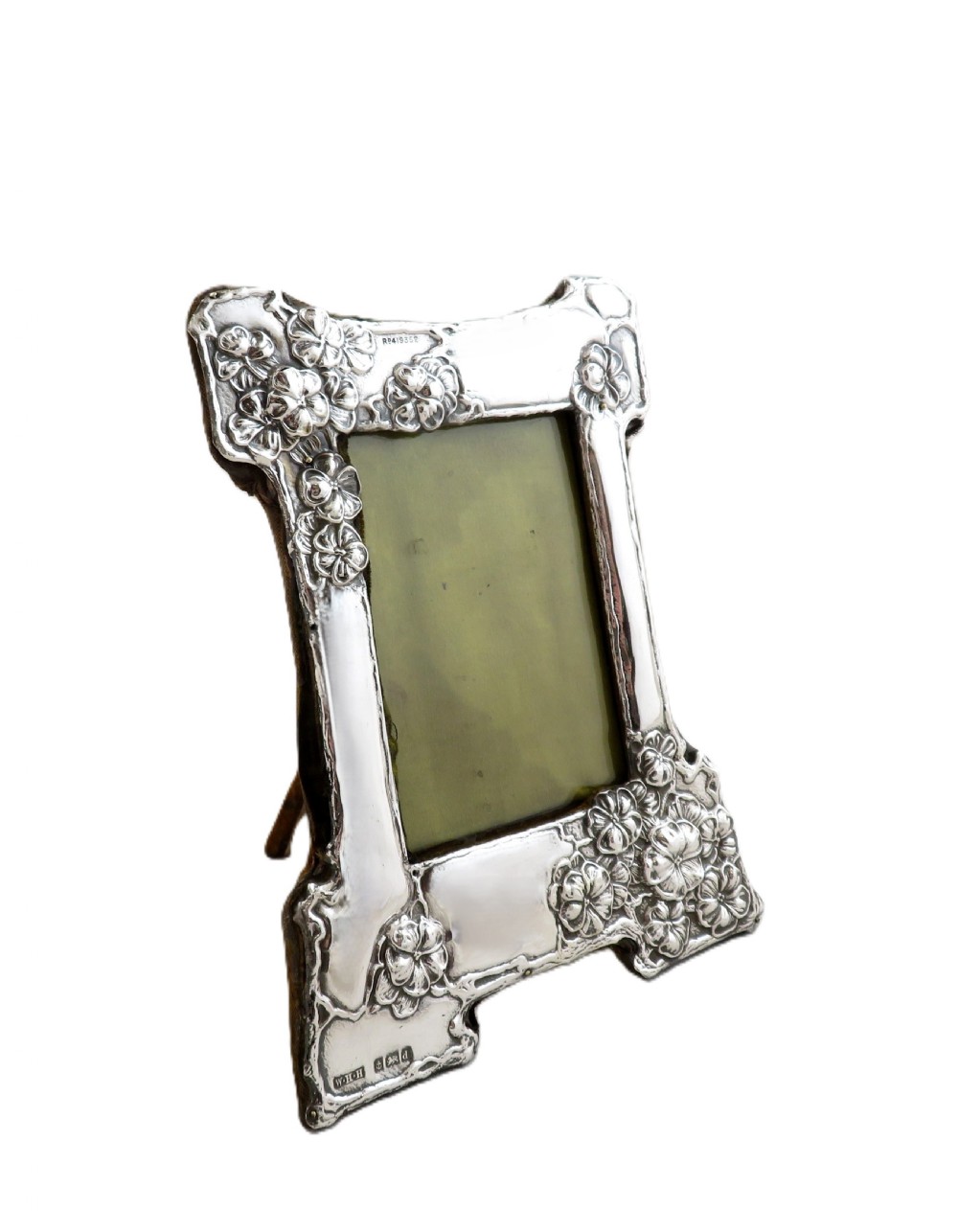 Antique Art Nouveau Sterling Silver Photo Frame 1903 View V