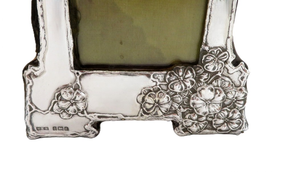 Antique Art Nouveau Sterling Silver Photo Frame 1903 View VI