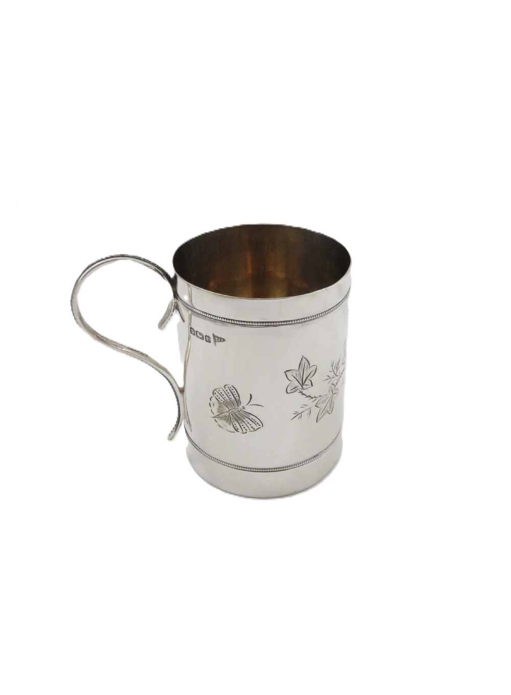 Antique George V Sterling Silver 'Bird' Christening Mug 1911 View IX