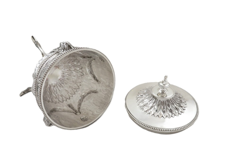 Antique George V Sterling Silver 'Rams Head' Caddy 1911 View V