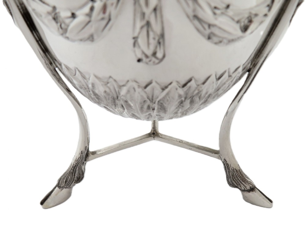 Antique George V Sterling Silver 'Rams Head' Caddy 1911 View VII