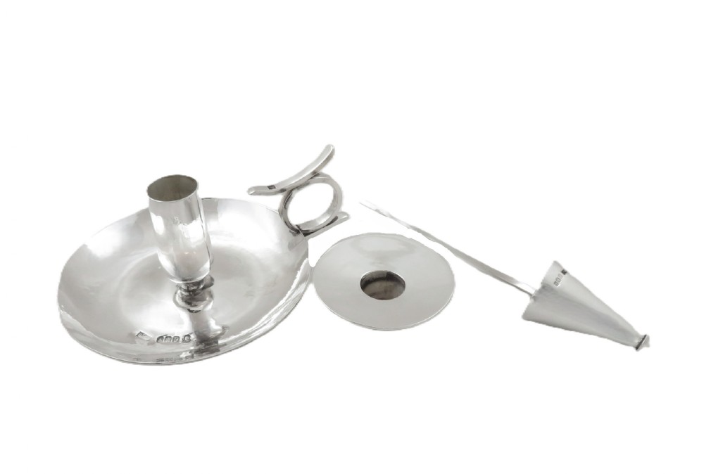 Scottish Sterling Silver 'Modernist' Chamberstick  View III