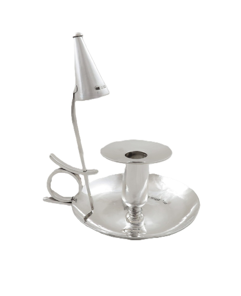 Scottish Sterling Silver 'Modernist' Chamberstick  View IV