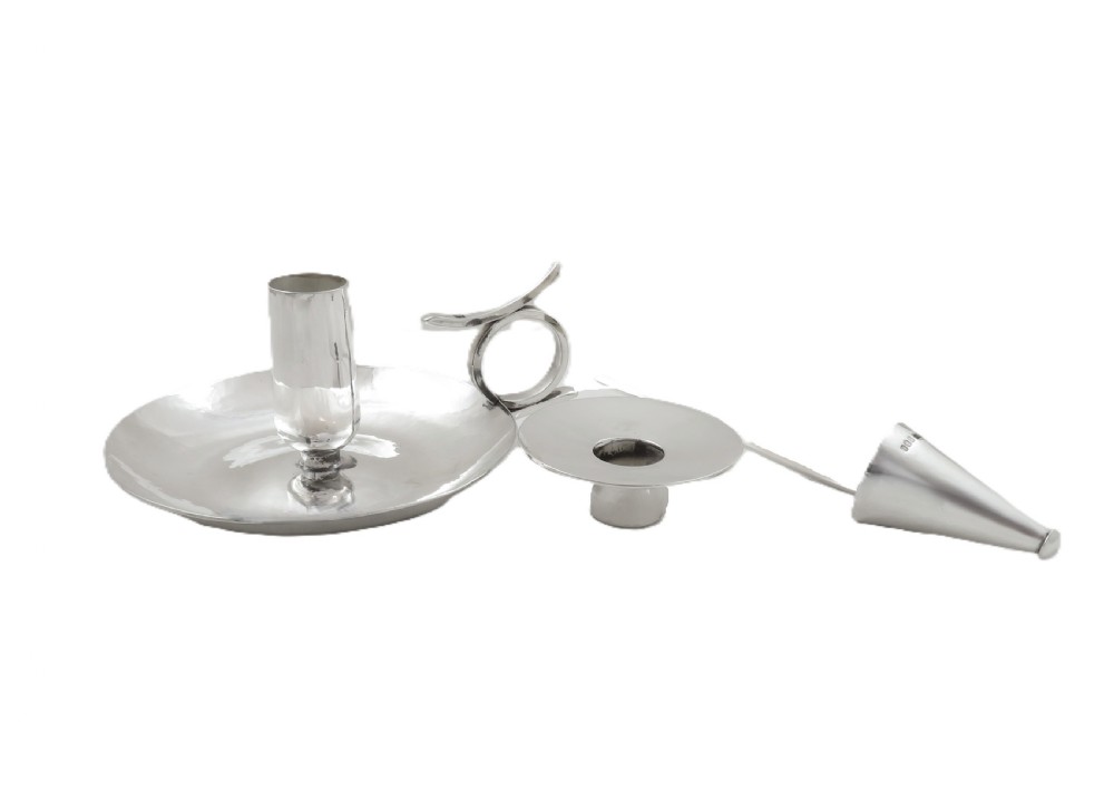 Scottish Sterling Silver 'Modernist' Chamberstick  View VI