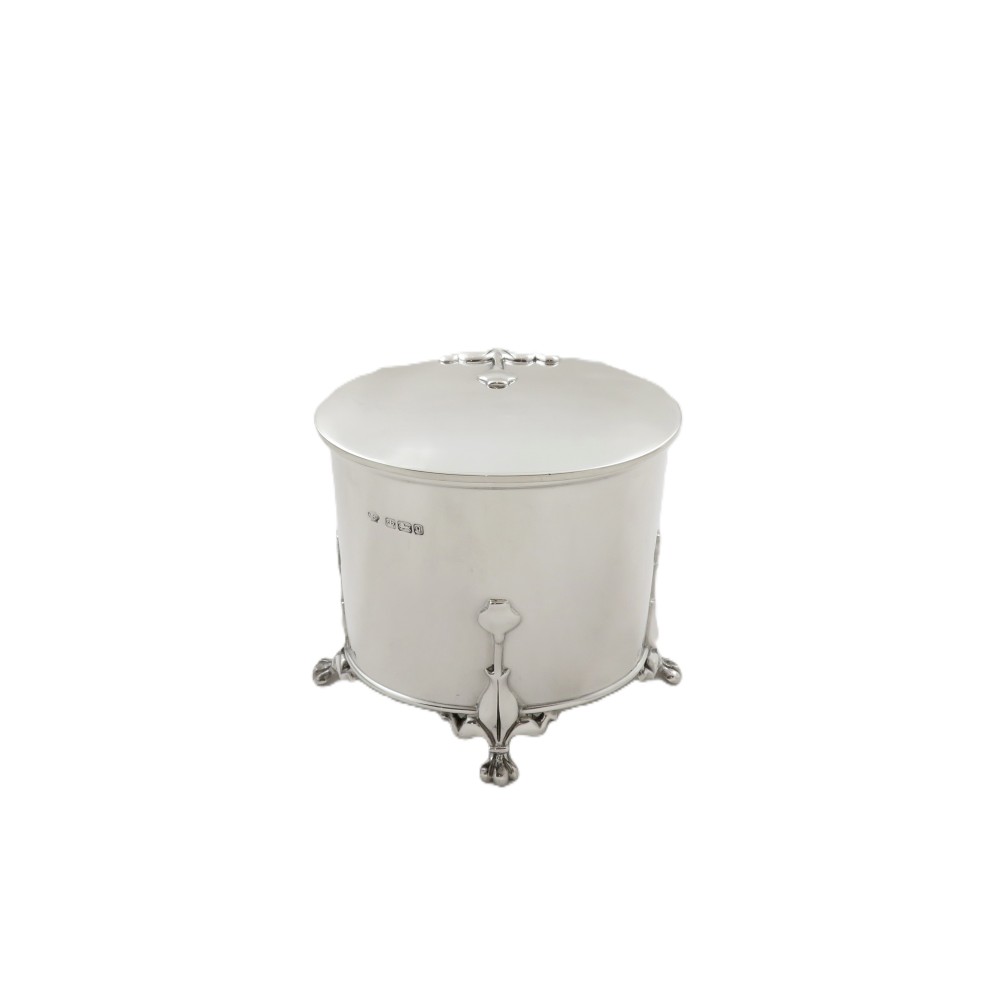 Antique Art Nouveau Sterling Silver Caddy 1908