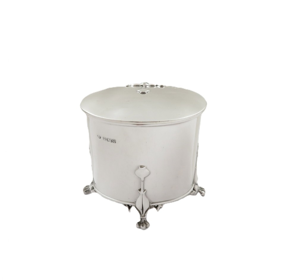 Antique Art Nouveau Sterling Silver Caddy 1908 View X